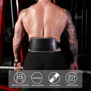 Cinturon Cuero Levantamiento Pesas Gym Soporte Proteccion