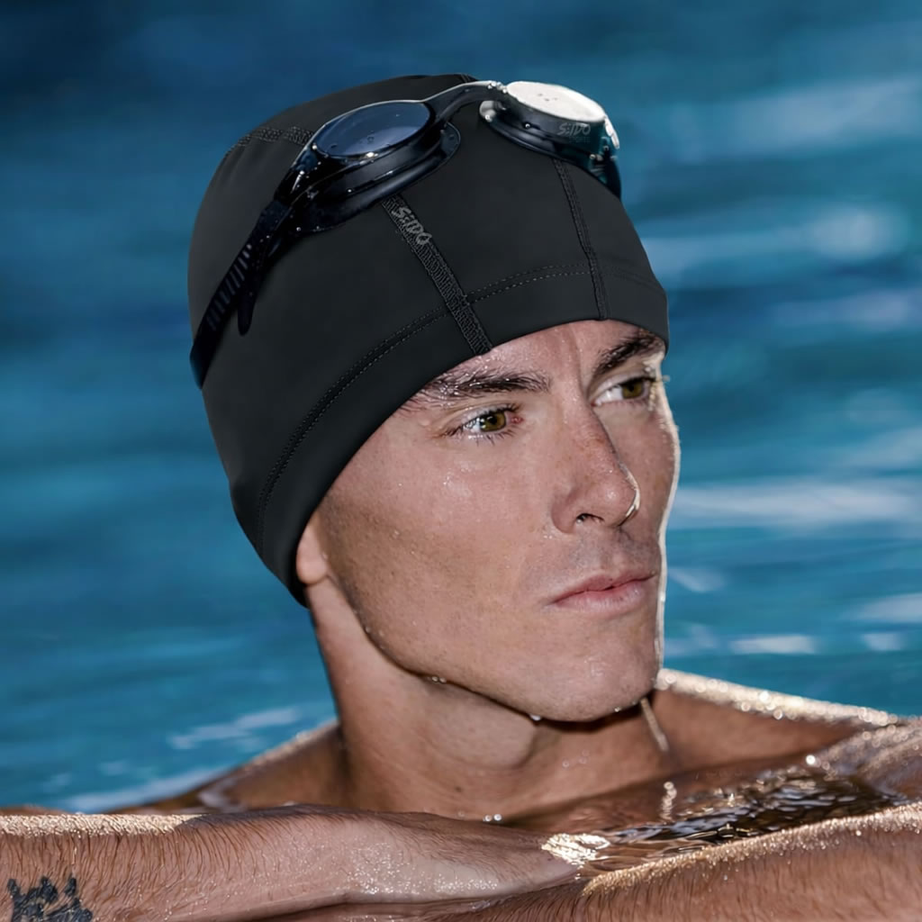 Gorro De Natación Textil Piscina Buceo Entrenamiento Deporte