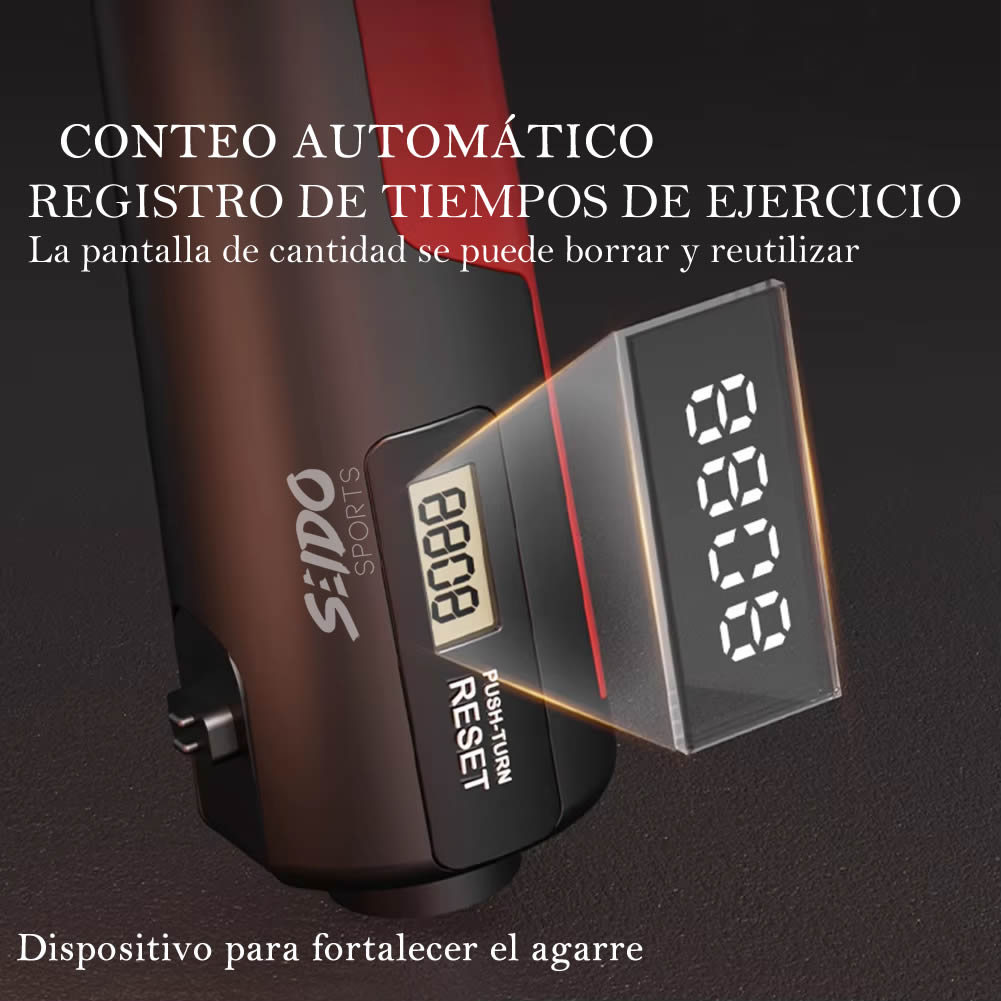 Hand Grip Tensor 5/100 Kg Contador Entrenador Mano Terapia