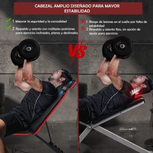 Banco Multifuncional Reclinable Pesas Predicador Multiusos
