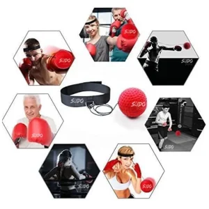 Bola Entrenamiento Boxeo Reflejos Diadema Ajustable 2 Niveles