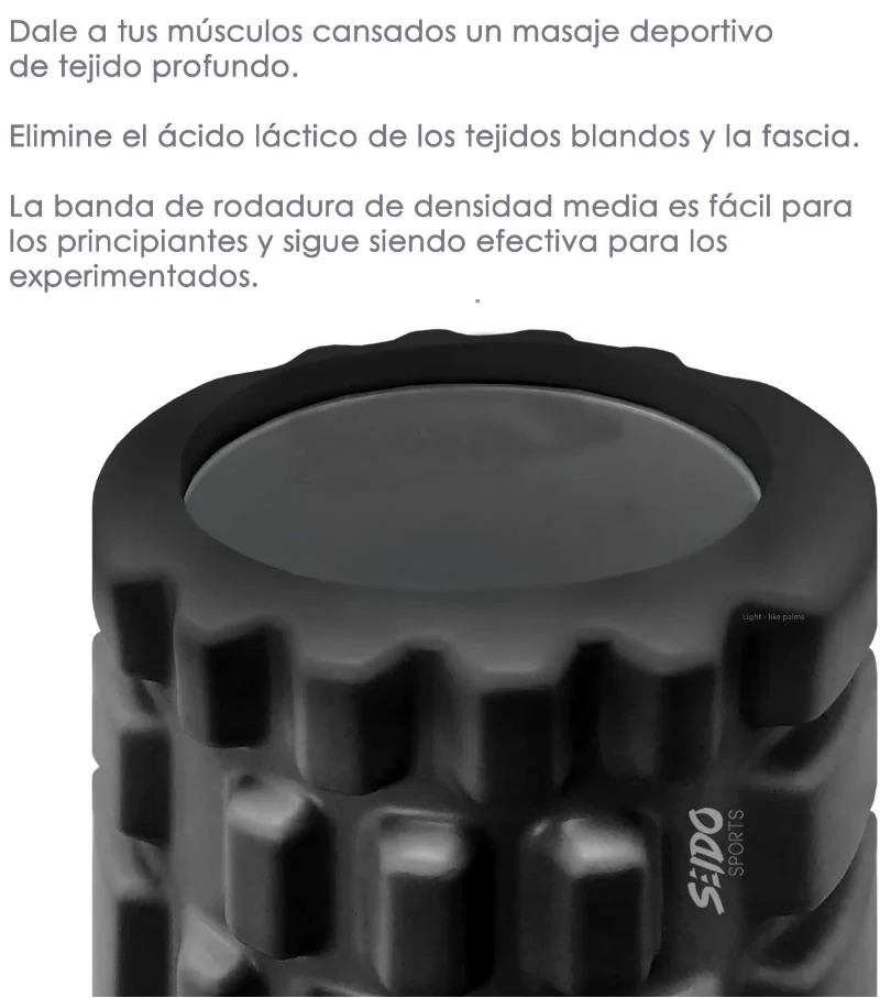 Rodillo Roller Foam Espuma Grabado Yoga Pilates Gym 30 X 8cm