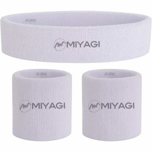 Set Kit Balaca Y Muñequera Miyagi Algodón Fitness Gym