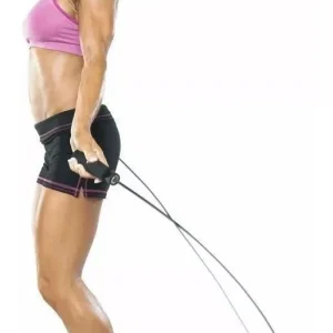 Cuerda Salto Lazo Pvc Miyagi Mango Madera Cardio Fitness Gym