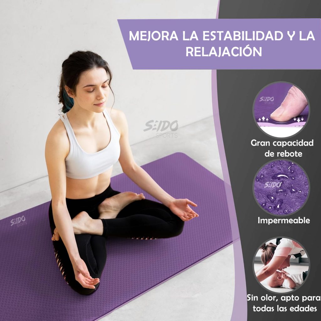 Colchoneta Mat Yoga Estera Tapete Para Pilates Ejercicio