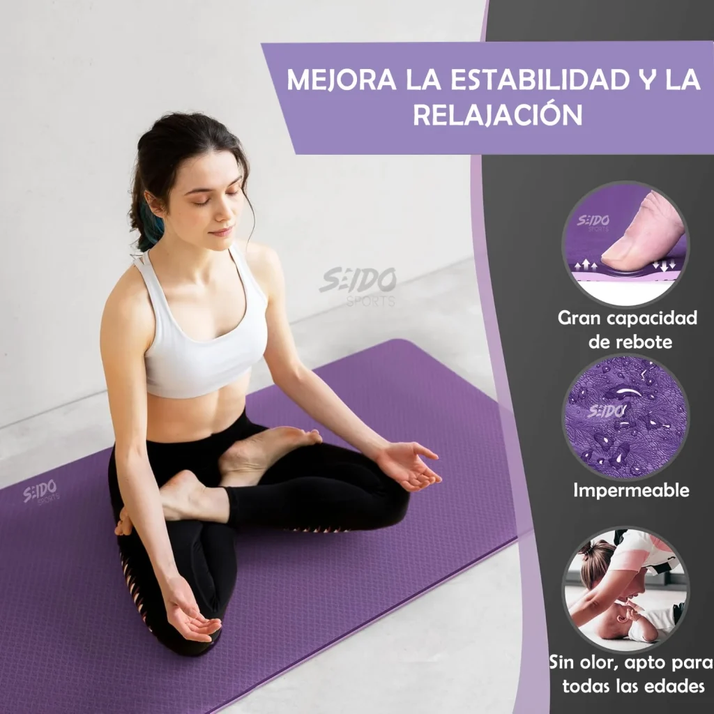 Colchoneta Mat Yoga Estera Tapete Para Pilates Ejercicio