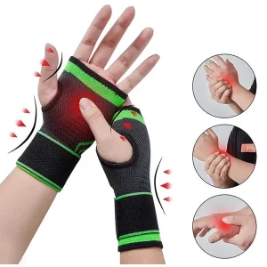 Muñequera Deportiva Compresion Banda Ajustable Soporte Mano