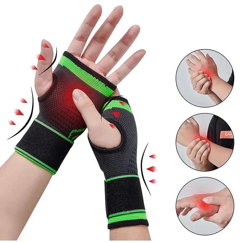 Muñequera Deportiva Compresion Banda Ajustable Soporte Mano