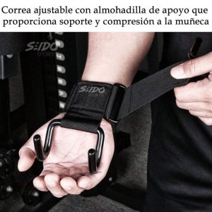 Muñequeras Gancho Straps X2 Levantamiento Pesas Correas Gym
