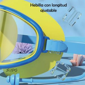 Gafas Natacion Niños + Tapa Oidos Piscina Anti Empañante