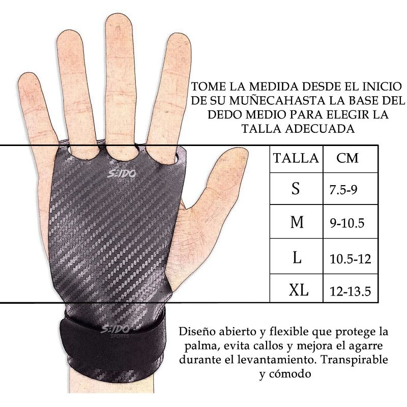 Calleras Crossfit Guantes Levantamiento Pesas Fitness Gym