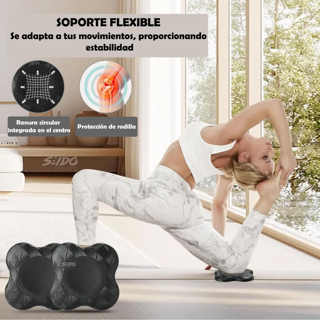 Almohadilla Rodillera Yoga X2 Cojín Antideslizante Pilates