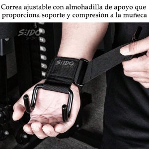 Muñequeras Gancho Straps X2 Levantamiento Pesas Correas Gym