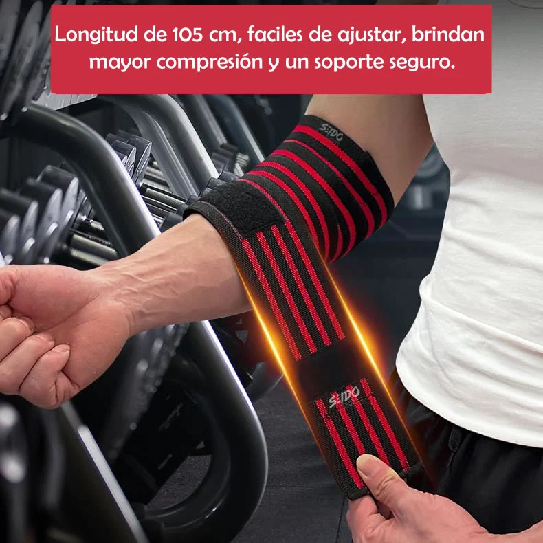 Vendas Coderas X2 Wraps Levantamiento Pesas Codos Gimnasio
