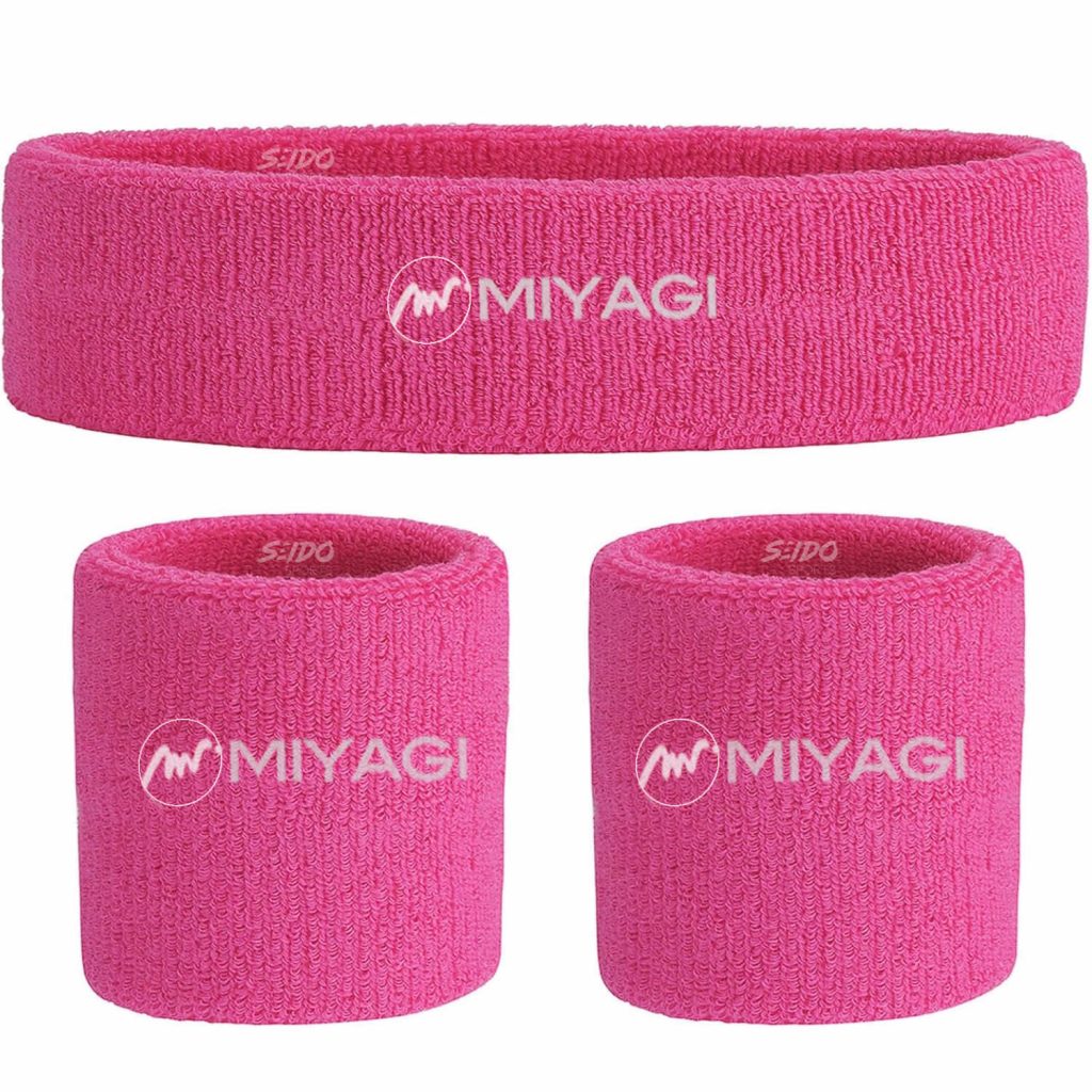 Set Kit Balaca Y Muñequera Miyagi Algodón Fitness Gym