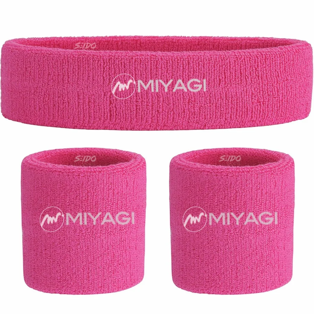 Set Kit Balaca Y Muñequera Miyagi Algodón Fitness Gym