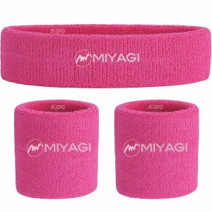 Set Kit Balaca Y Muñequera Miyagi Algodón Fitness Gym