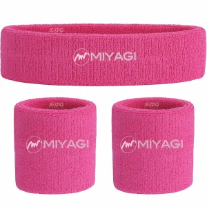 Set Kit Balaca Y Muñequera Miyagi Algodón Fitness Gym