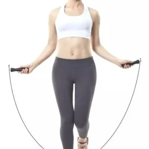 Cuerda Salto Lazo Pvc Miyagi Mango Madera Cardio Fitness Gym