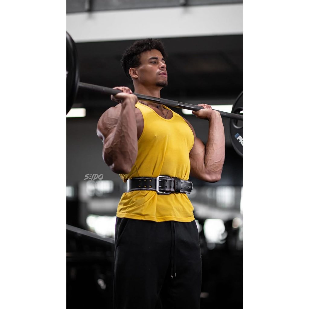 Cinturon Cuero Levantamiento Pesas Gym Soporte Proteccion