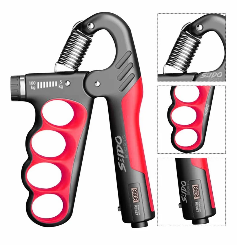 Hand Grip Tensor 5/100 Kg Contador Entrenador Mano Terapia