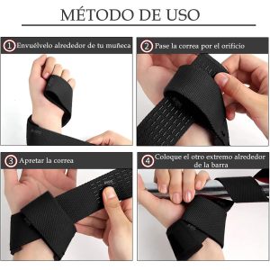 Correas Straps X 2 Levantamiento Pesas Protector Muñeca Gym