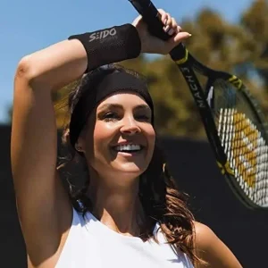 Par Muñequeras Deportivas Para Sudor Tenis Manilla Squash Gym