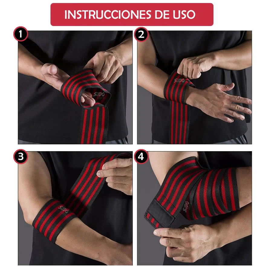 Vendas Coderas X2 Wraps Levantamiento Pesas Codos Gimnasio