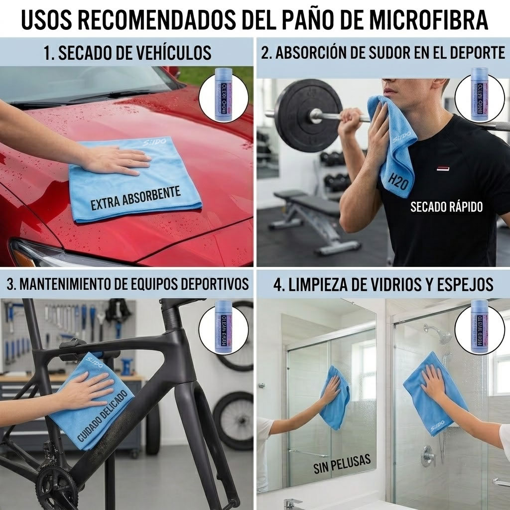 Toalla Microfibra Caneo Secado Rapido Multiusos Absorbente