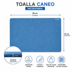 Toalla Microfibra Caneo Secado Rapido Multiusos Absorbente