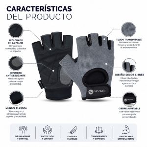 Guantes Deportivos Miyagi Proteccion Gimnasio Pesas Fitness