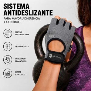 Guantes Deportivos Miyagi Proteccion Gimnasio Pesas Fitness