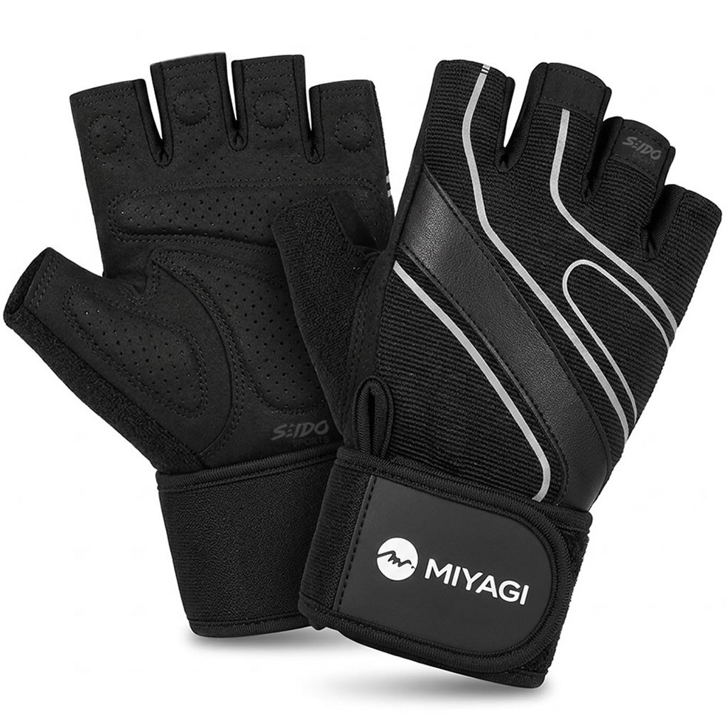 Guantes Deportivos Miyagi Muñequera Crossfit Gimnasio Pesas