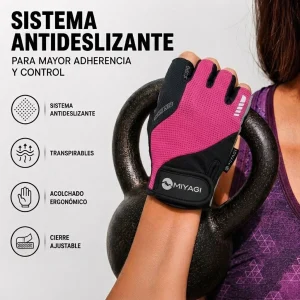 Guantes Deportivos Miyagi Ciclismo Fitness Gimnasio Pesas