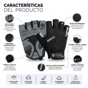 Guantes Deportivos Miyagi Ciclismo Fitness Gimnasio Pesas