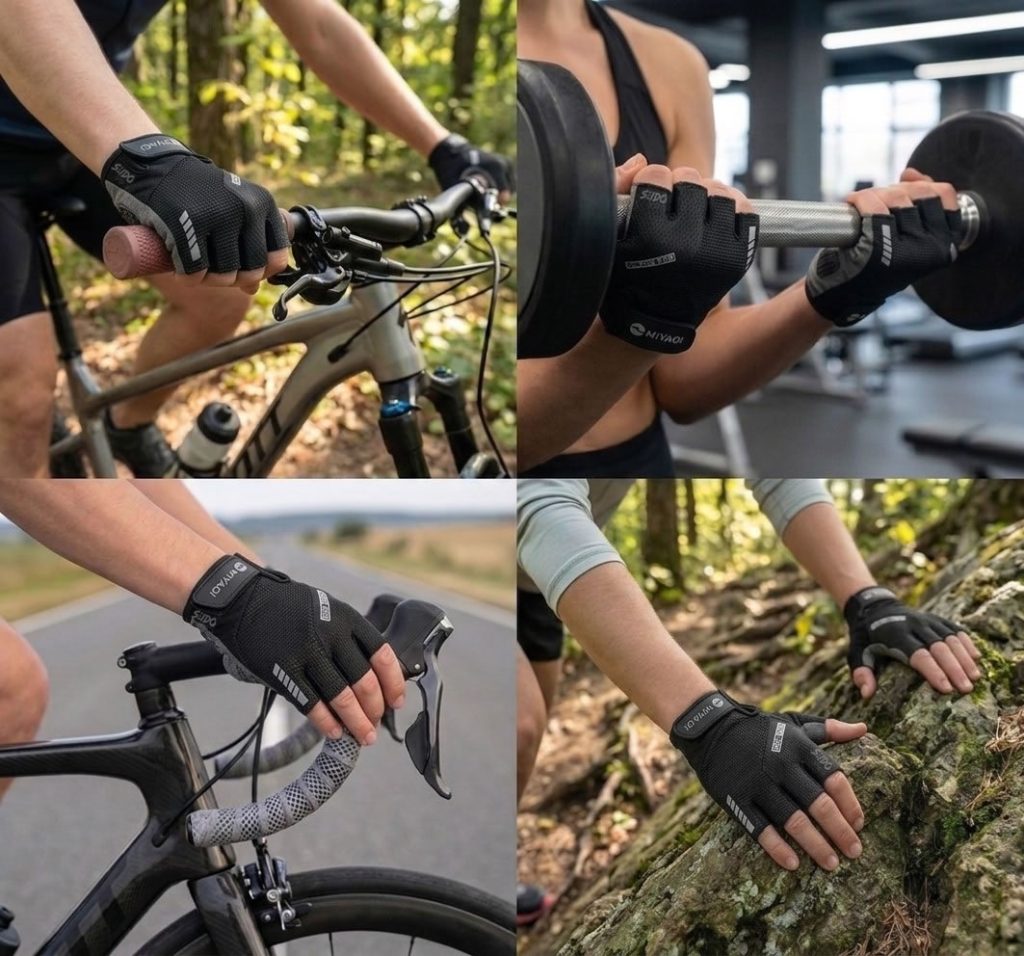 Guantes Deportivos Miyagi Ciclismo Fitness Gimnasio Pesas