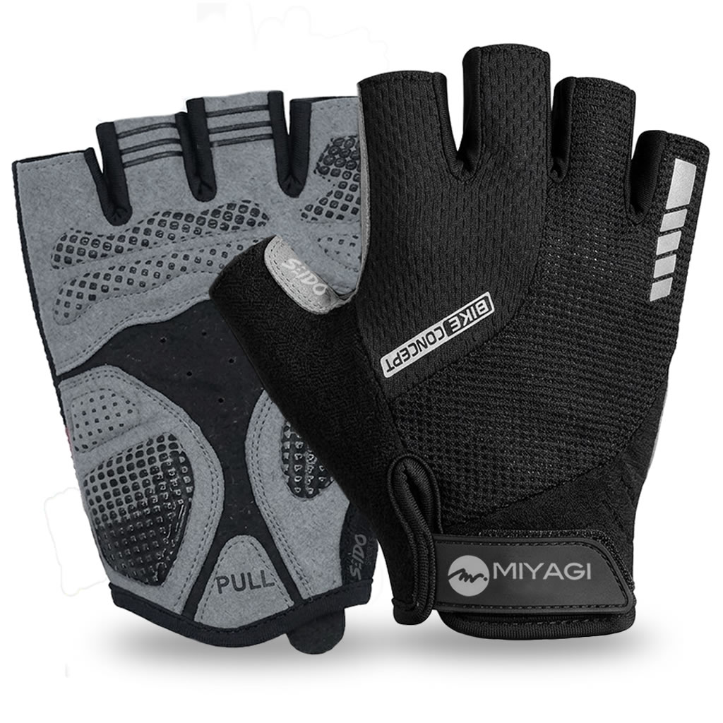 Guantes Deportivos Miyagi Ciclismo Fitness Gimnasio Pesas