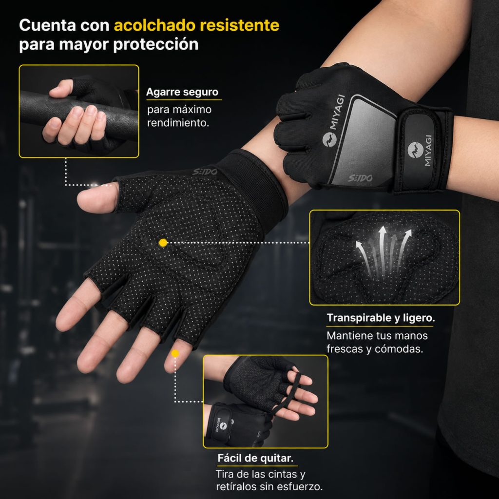 Guantes Deportivos Miyagi Entrenamiento Gimnasio Pesas