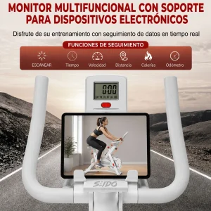 Bicicleta Spinning Monitor Transmision Correa Estatica Fija