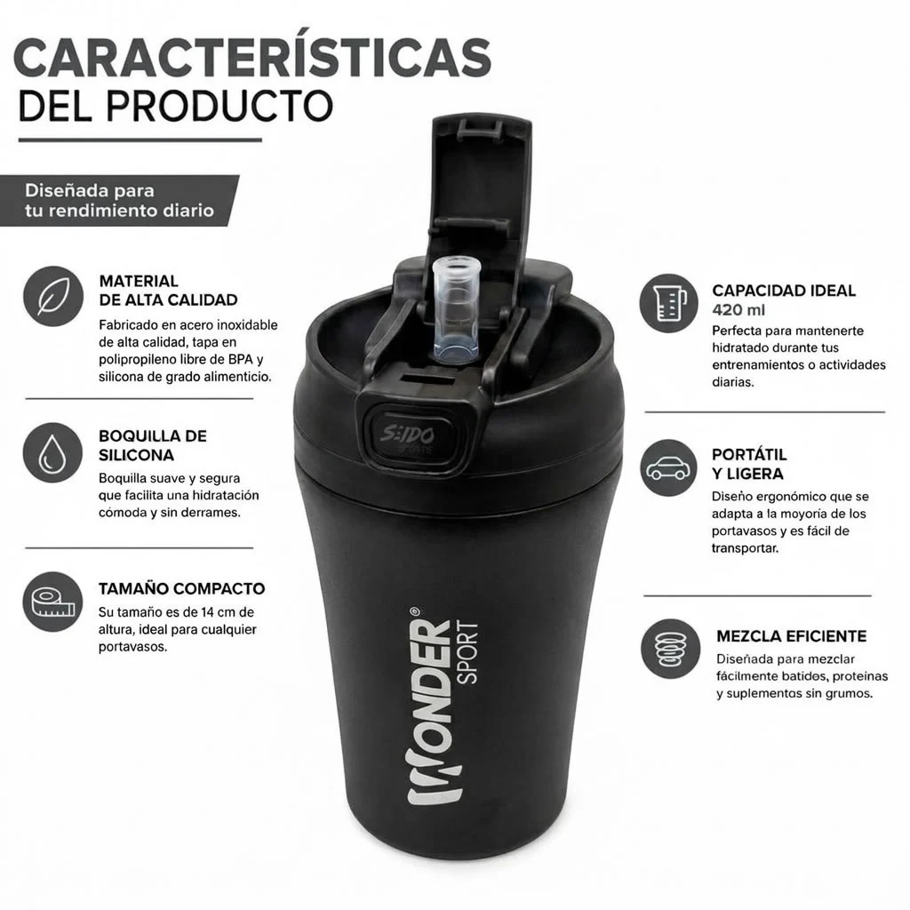 Vaso Termico Termo Cafe 420ml Botella Acero