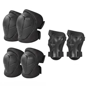 Kit Protección Patinaje Niños Set Casco Codera Muñequera Rodillera