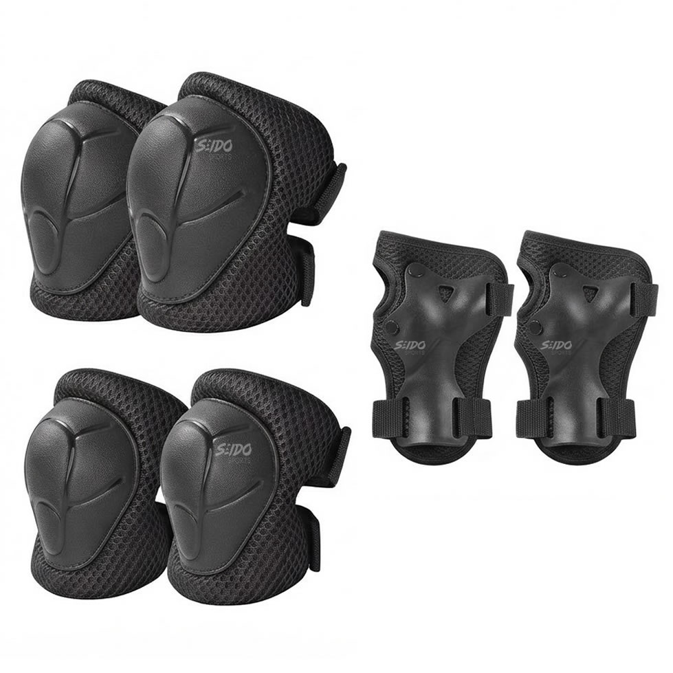 Kit Proteccion Patinaje Niños Casco Codera Muñequera Rodilla
