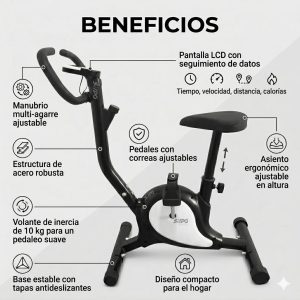 Bicicleta Estatica Monitor Pulso Spinning Cardio Magnetica