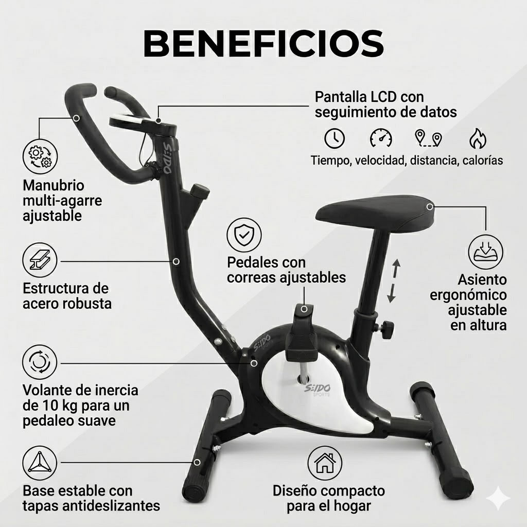 Bicicleta Estatica Monitor Pulso Spinning Cardio Magnetica