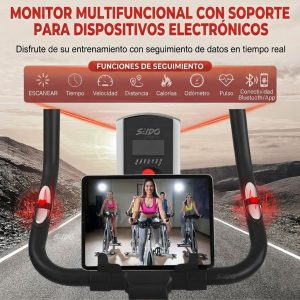 Bicicleta Spinning Estatica Frecuencia Cardiaca Bluetooth