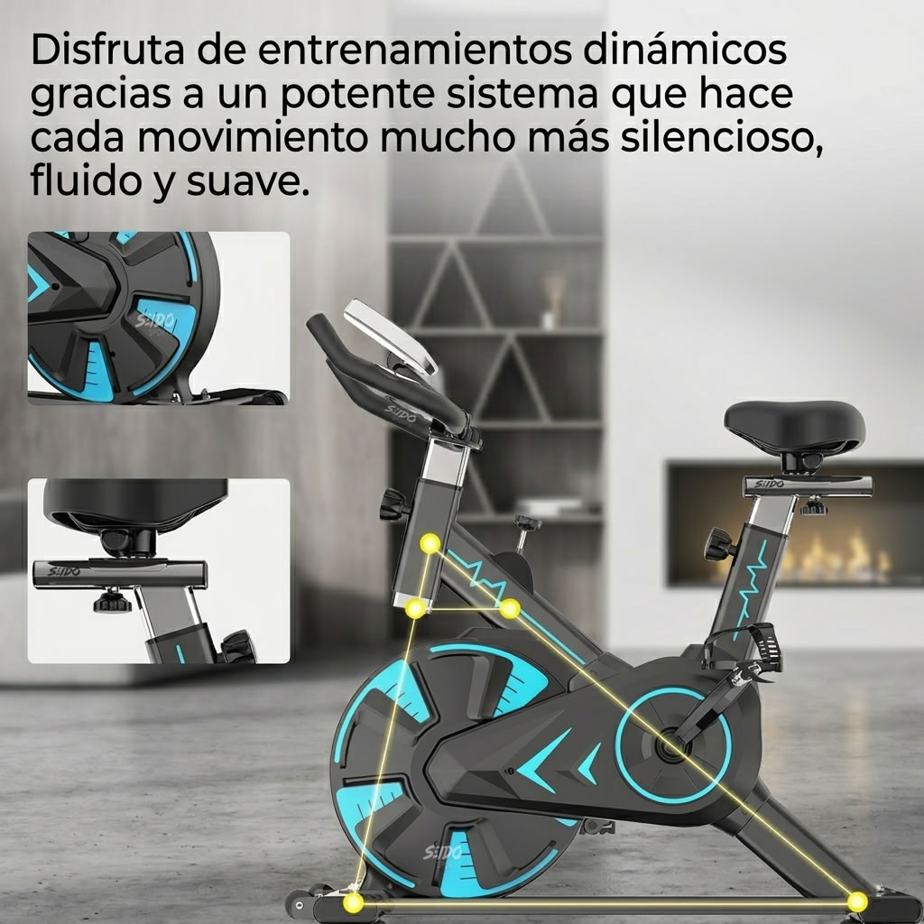 Bicicleta Spinning Estatica Frecuencia Cardiaca Bluetooth