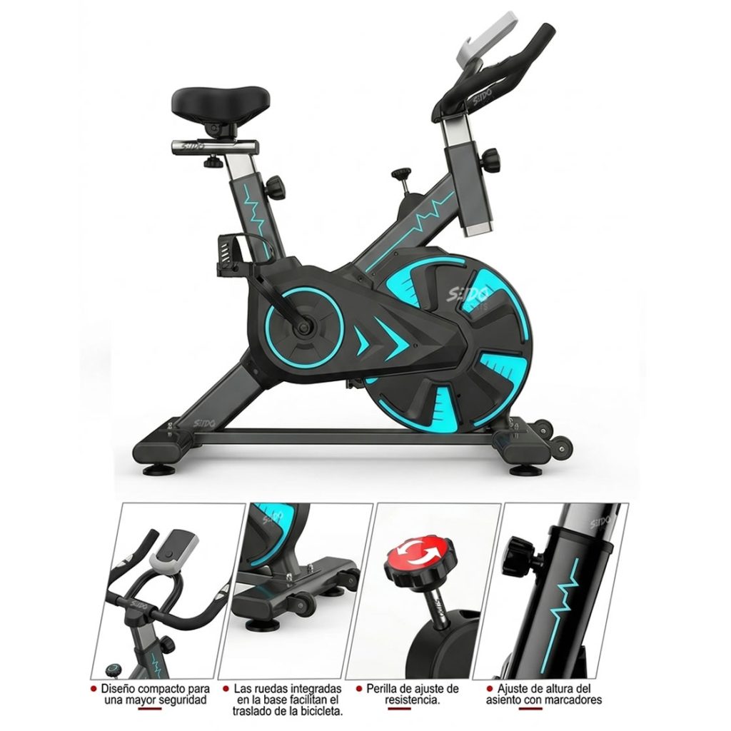 Bicicleta Spinning Estatica Frecuencia Cardiaca Bluetooth