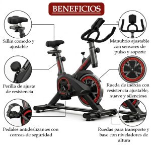 Bicicleta Spinning Monitor Frecuencia Cardiaca Estatica