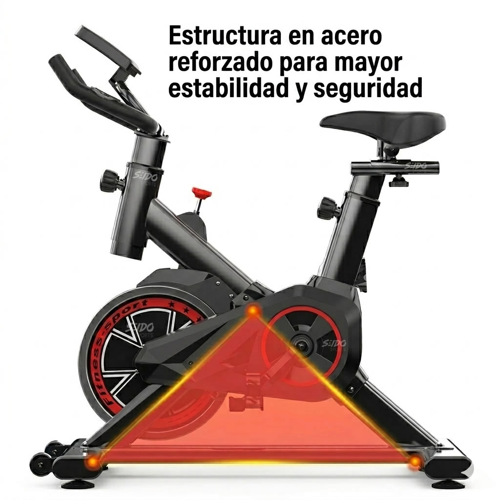 Bicicleta Spinning Monitor Frecuencia Cardiaca Estatica