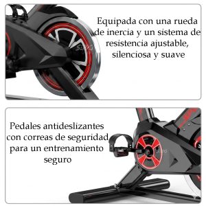 Bicicleta Spinning Monitor Frecuencia Cardiaca Estatica